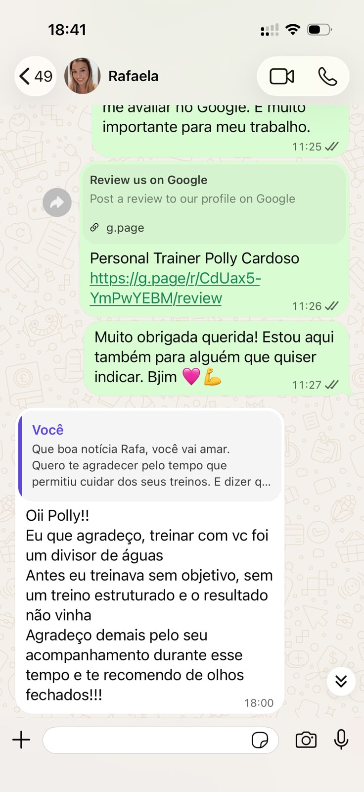 Depoimento de aluna do Método ELA